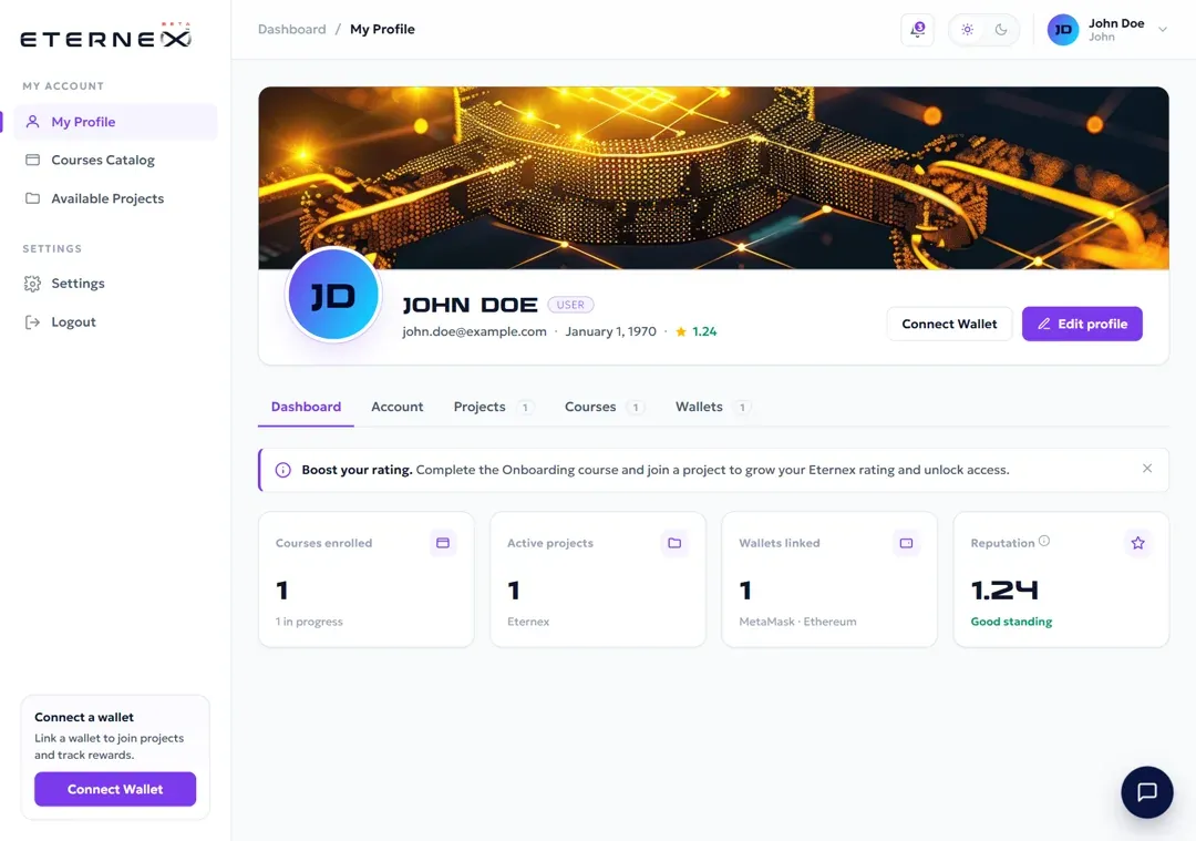 Eternex platform
